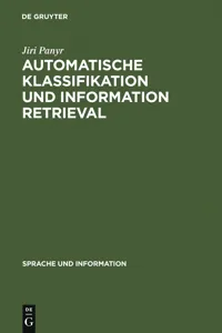 Automatische Klassifikation und Information Retrieval_cover