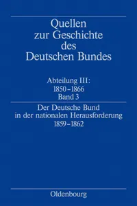 Der Deutsche Bund in der nationalen Herausforderung 1859-1862_cover