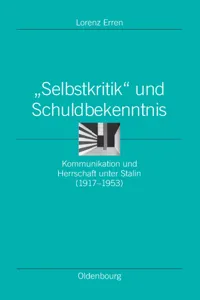 "Selbstkritik" und Schuldbekenntnis_cover