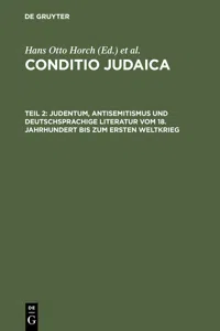 Judentum, Antisemitismus und deutschsprachige Literatur vom 18. Jahrhundert bis zum Ersten Weltkrieg_cover