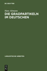 Die Gradpartikeln im Deutschen_cover