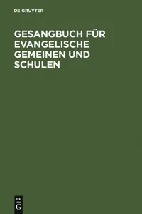 Gesangbuch für evangelische Gemeinen und Schulen_cover