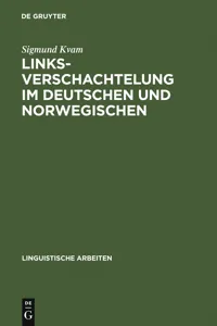 Linksverschachtelung im Deutschen und Norwegischen_cover