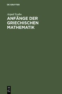 Anfänge der griechischen Mathematik_cover