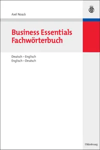 Business Essentials: Fachwörterbuch Deutsch-Englisch Englisch-Deutsch_cover