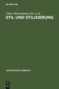 Stil und Stilisierung_cover