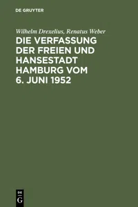 Die Verfassung der Freien und Hansestadt Hamburg vom 6. Juni 1952_cover