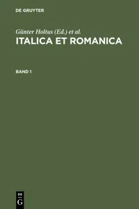 Italica et Romanica_cover