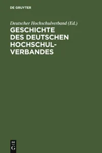 Geschichte des Deutschen Hochschulverbandes_cover