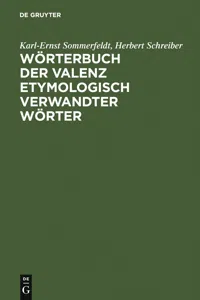 Wörterbuch der Valenz etymologisch verwandter Wörter_cover