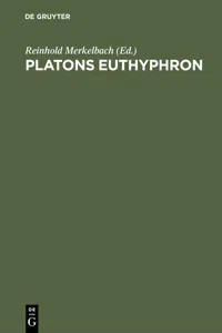 Platons Euthyphron_cover