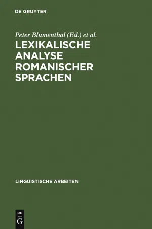 Lexikalische Analyse romanischer Sprachen