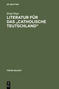 Literatur für das "Catholische Teutschland"_cover