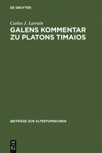 Galens Kommentar zu Platons Timaios_cover