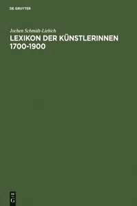 Lexikon der Künstlerinnen 1700-1900_cover