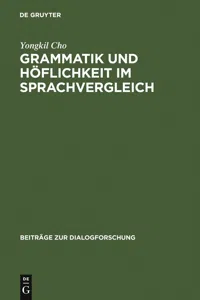 Grammatik und Höflichkeit im Sprachvergleich_cover