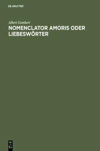 Nomenclator amoris oder Liebeswörter_cover