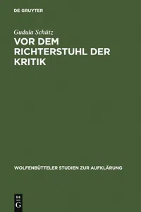 Vor dem Richterstuhl der Kritik_cover