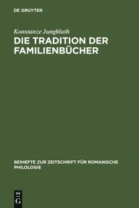 Die Tradition der Familienbücher_cover