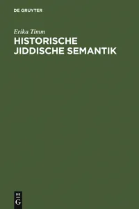 Historische jiddische Semantik_cover