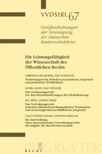 Die Leistungsfähigkeit der Wissenschaft des Öffentlichen Rechts_cover