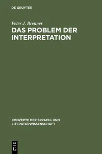 Das Problem der Interpretation_cover