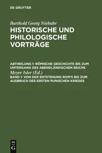 Von der Entstehung Rom's bis zum Ausbruch des ersten punischen Krieges_cover