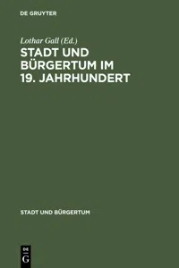 Stadt und Bürgertum im 19. Jahrhundert_cover