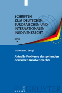 Aktuelle Probleme des geltenden deutschen Insolvenzrechts_cover