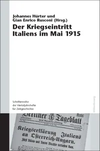 Der Kriegseintritt Italiens im Mai 1915_cover