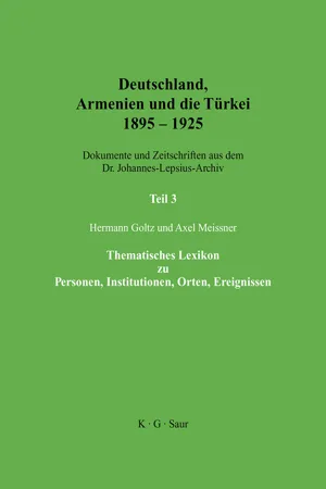 Thematisches Lexikon zu Personen, Institutionen, Orten, Ereignissen