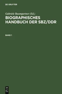 Biographisches Handbuch der SBZ/DDR. Band 1+2_cover