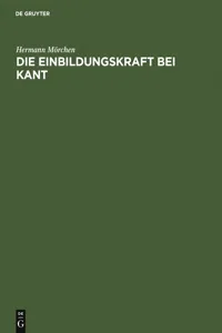 Die Einbildungskraft bei Kant_cover