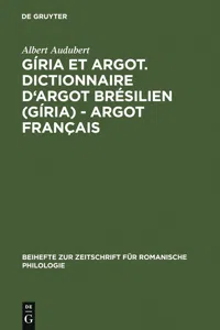 Gíria et Argot. Dictionnaire d'argot brésilien - argot français_cover