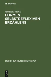 Formen selbstreflexiven Erzählens_cover