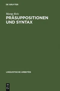 Präsuppositionen und Syntax_cover