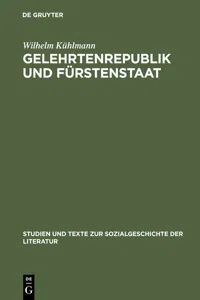 Gelehrtenrepublik und Fürstenstaat_cover