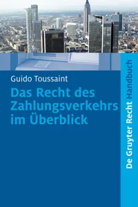 Das Recht des Zahlungsverkehrs im Überblick_cover