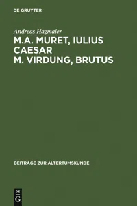 M. A. Muret, Iulius Caesar. M. Virdung, Brutus_cover