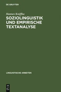 Soziolinguistik und empirische Textanalyse_cover