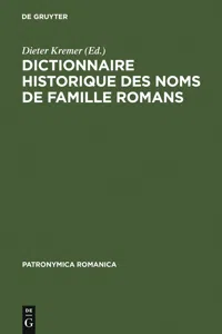 Dictionnaire historique des noms de famille romans_cover