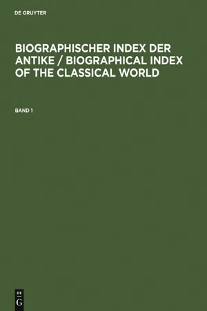 Biographischer Index der Antike