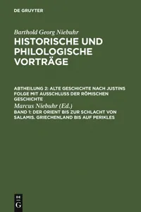 Der Orient bis zur Schlacht von Salamis. Griechenland bis auf Perikles_cover