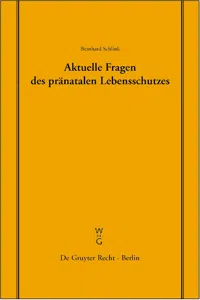 Aktuelle Fragen des pränatalen Lebensschutzes_cover