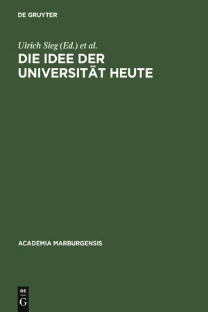 Die Idee der Universität heute