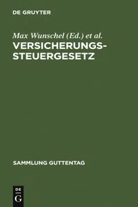 Versicherungssteuergesetz_cover