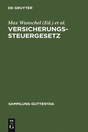 Versicherungssteuergesetz