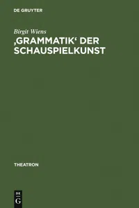 'Grammatik' der Schauspielkunst_cover