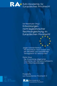 Entwicklungen nicht-legislatorischer Rechtsangleichung im Europäischen Privatrecht_cover