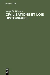 Civilisations et lois historiques_cover